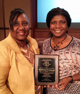 of the City of Rock Hill Community Relations Council presents Kimberly Johnson (right) the Citizen of the Year Award. Photo by Jeff Johnson.
