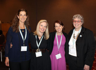 Katey Schultz, Siobhan Fallon, Andria Williams, and military chaplain's wife/writer Sarah Colby at the AWP Conference in Minneopolis in April 2015.