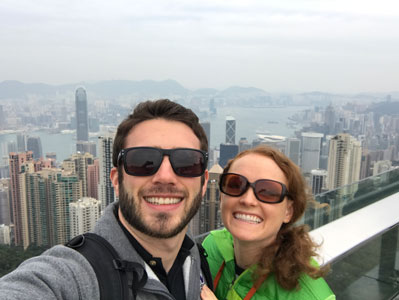 Krystal's husband, Kevin, is also in the Air Force. She says, "This was taken on a trip to Hong Kong after I returned from my deployment. Military life means more time away than together; adventuring together whenever possible is important."