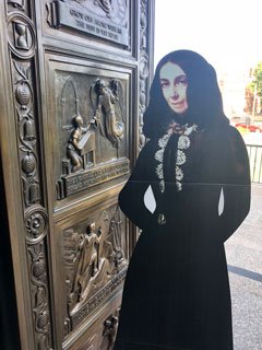 Elizabeth Browning cut-out at Baylor University's Armstrong Browning Library and Museum, Books Make a Difference magazine